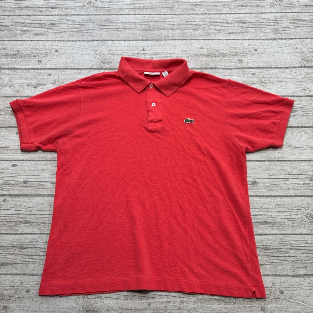 Lacoste Polo Shirt Men's XL Red Classic Fit Short Sleeve Pique Cotton Athleisure